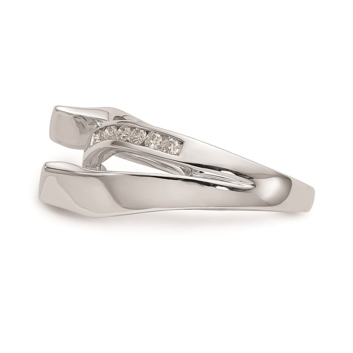 Exclusive 14K White Gold Bypass Engagement Ring Setting - Stylish & Affordable!-3