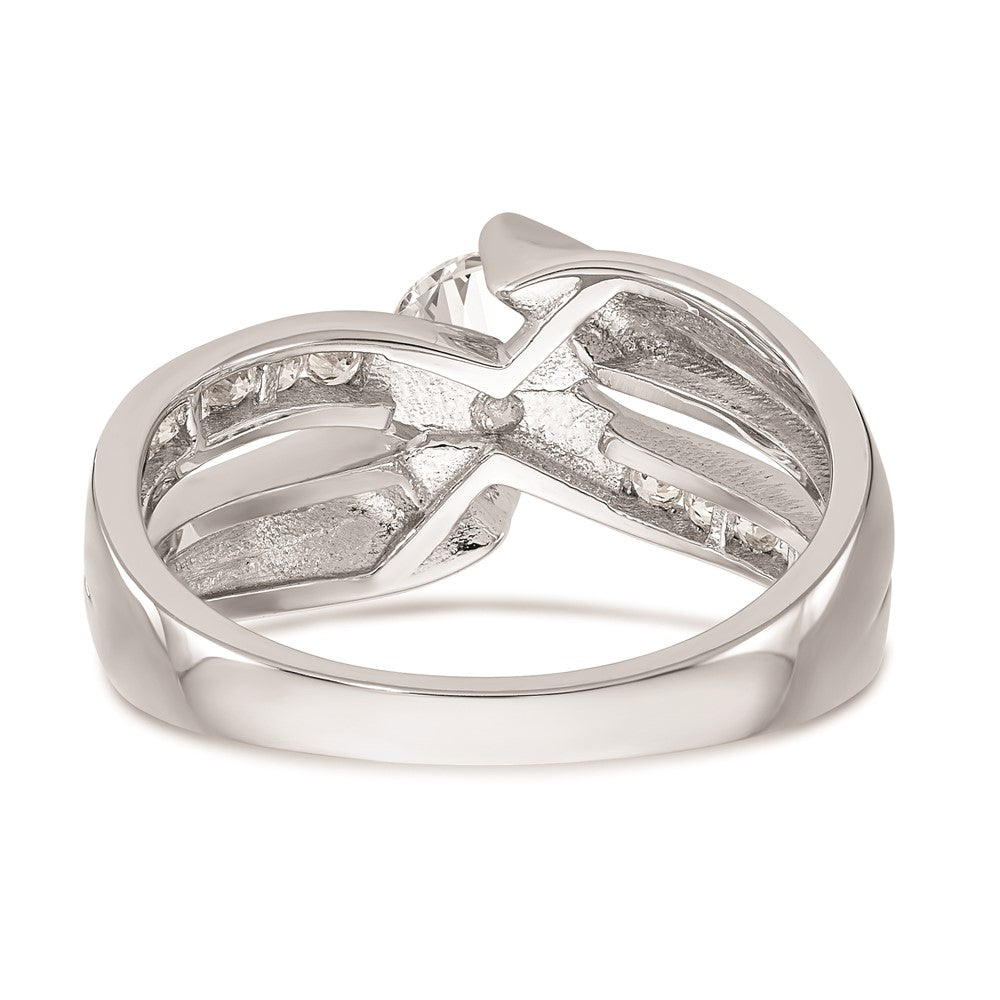 Exclusive 14K White Gold Bypass Engagement Ring Setting - Stylish & Affordable!