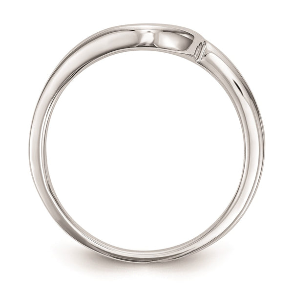 14K White Gold Sleek Contoured Wedding Ring