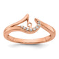 Exclusive 14K Rose Gold Bypass Engagement Ring with 1/20 Carat Diamonds-1