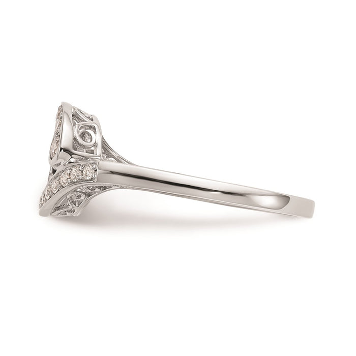 High-Quality 14K White Gold Bypass Engagement Ring Setting - Stylish Design-3