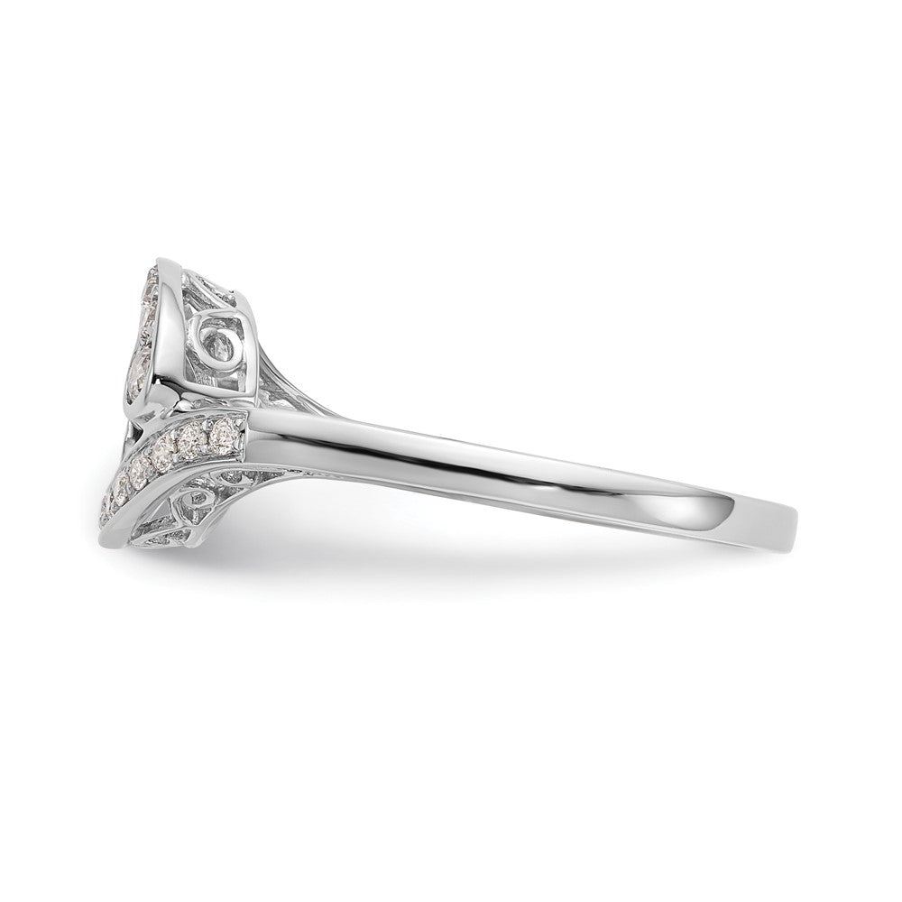 Buy 14K White Gold Bypass Engagement Ring - Stylish 1/4 Carat Diamond Semi-Mount