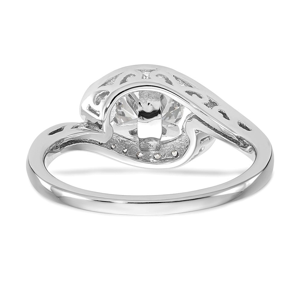 Buy 14K White Gold Bypass Engagement Ring - Stylish 1/4 Carat Diamond Semi-Mount