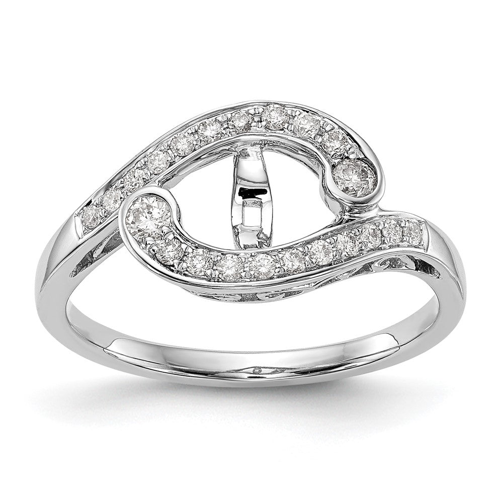 Buy 14K White Gold Bypass Engagement Ring - Stylish 1/4 Carat Diamond Semi-Mount