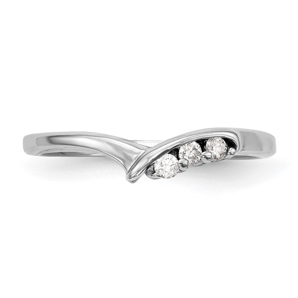 Buy Stylish 14K White Gold Wedding Band with 1/20 Carat Diamonds - Affordable!