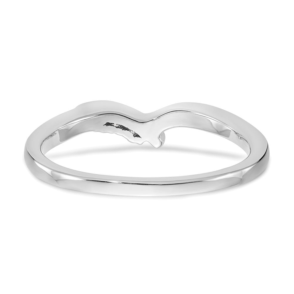 Buy Stylish 14K White Gold Wedding Band with 1/20 Carat Diamonds - Affordable!