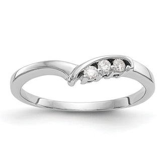 Buy Stylish 14K White Gold Wedding Band with 1/20 Carat Diamonds - Affordable!