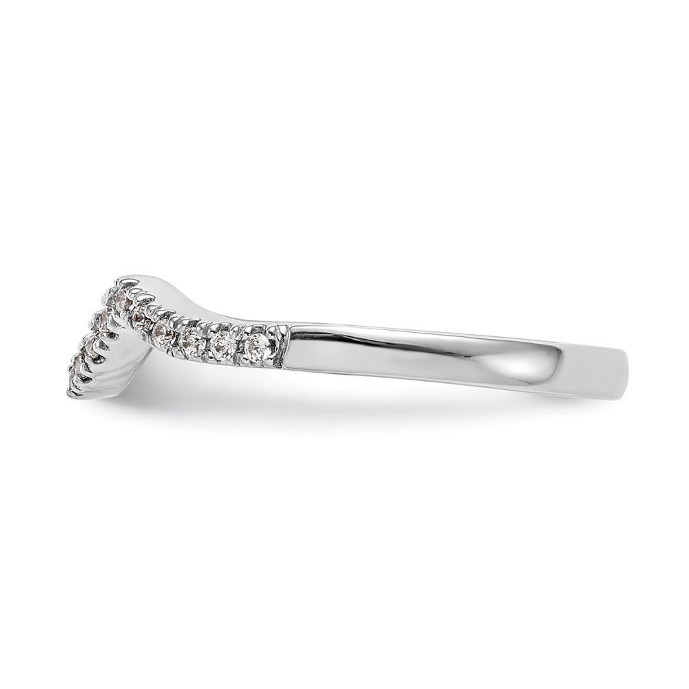 Buy Stylish 14K White Gold Wedding Band with 1/5 Carat Diamond Accents