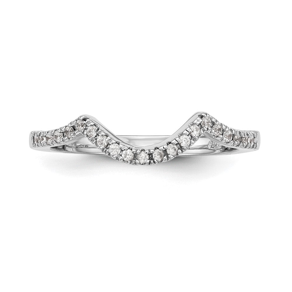 Buy Stylish 14K White Gold Wedding Band with 1/5 Carat Diamond Accents