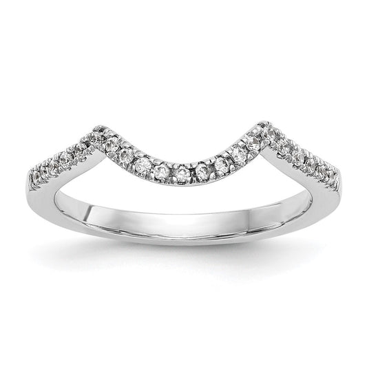 Buy Stylish 14K White Gold Wedding Band with 1/5 Carat Diamond Accents