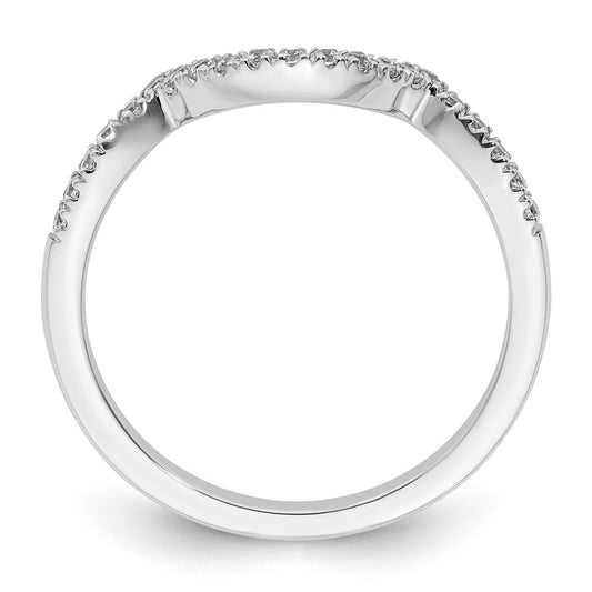 Buy Luxury 14K White Gold Wedding Band with 1/5 Carat Diamonds - Stylish Choice