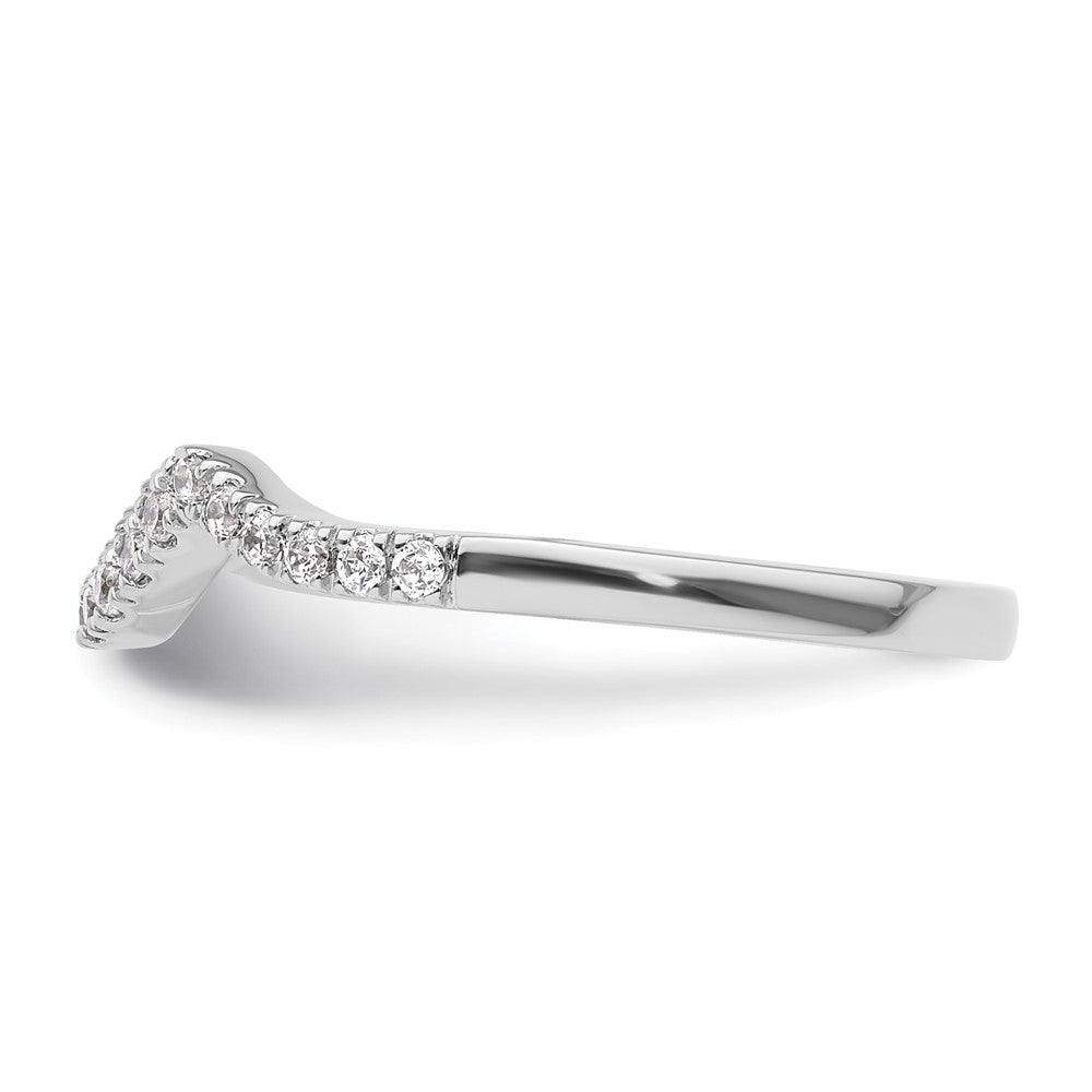 Buy Luxury 14K White Gold Wedding Band with 1/5 Carat Diamonds - Stylish Choice