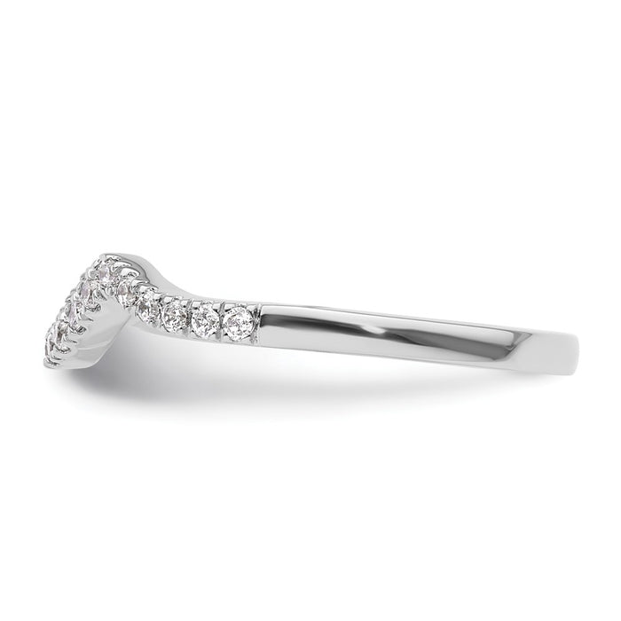 Buy Luxury 14K White Gold Wedding Band with 1/5 Carat Diamonds - Stylish Choice-3