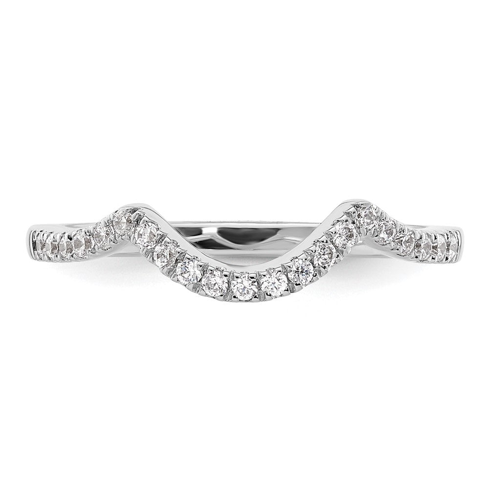 Buy Luxury 14K White Gold Wedding Band with 1/5 Carat Diamonds - Stylish Choice