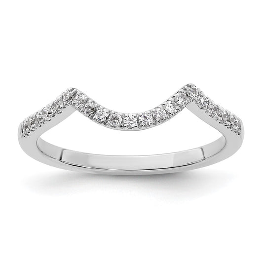 Buy Luxury 14K White Gold Wedding Band with 1/5 Carat Diamonds - Stylish Choice