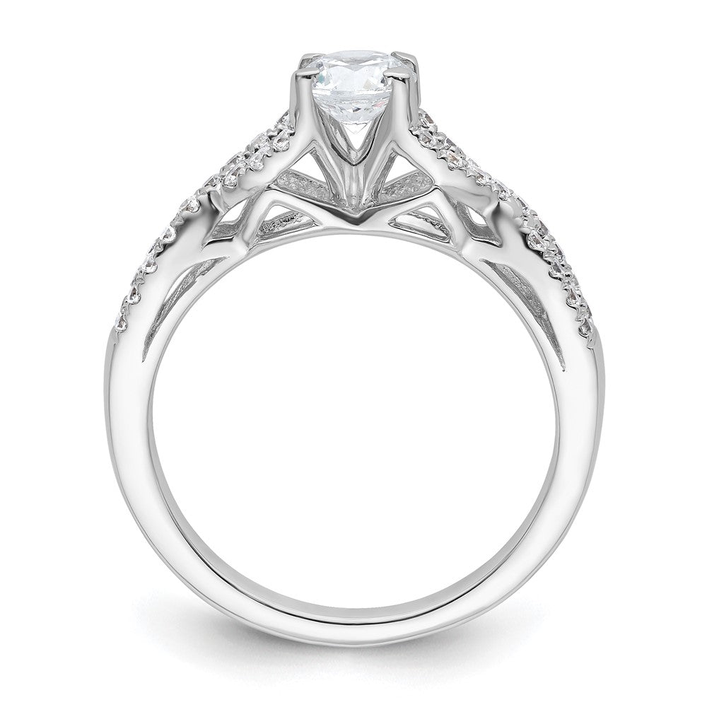 Buy Exclusive 14K White Gold Criss-Cross Engagement Ring, 1/4 Carat Diamond Setting
