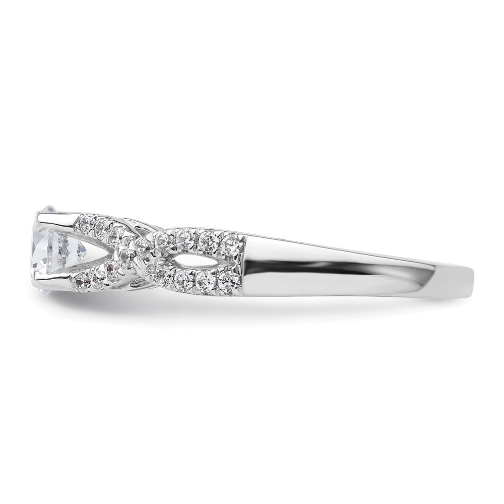 Buy Exclusive 14K White Gold Criss-Cross Engagement Ring, 1/4 Carat Diamond Setting