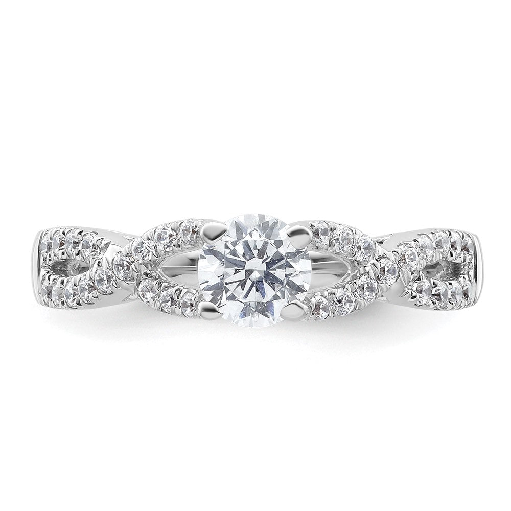 Buy Exclusive 14K White Gold Criss-Cross Engagement Ring, 1/4 Carat Diamond Setting
