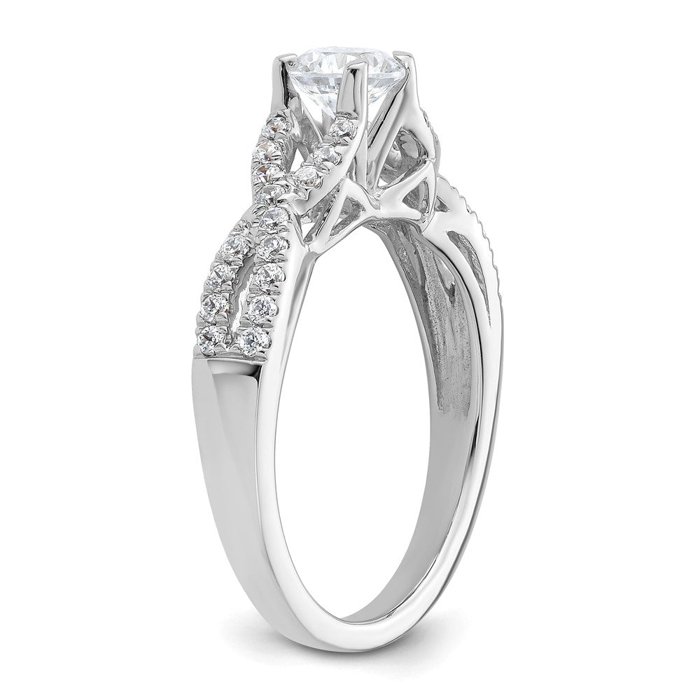 Buy Exclusive 14K White Gold Criss-Cross Engagement Ring, 1/4 Carat Diamond Setting