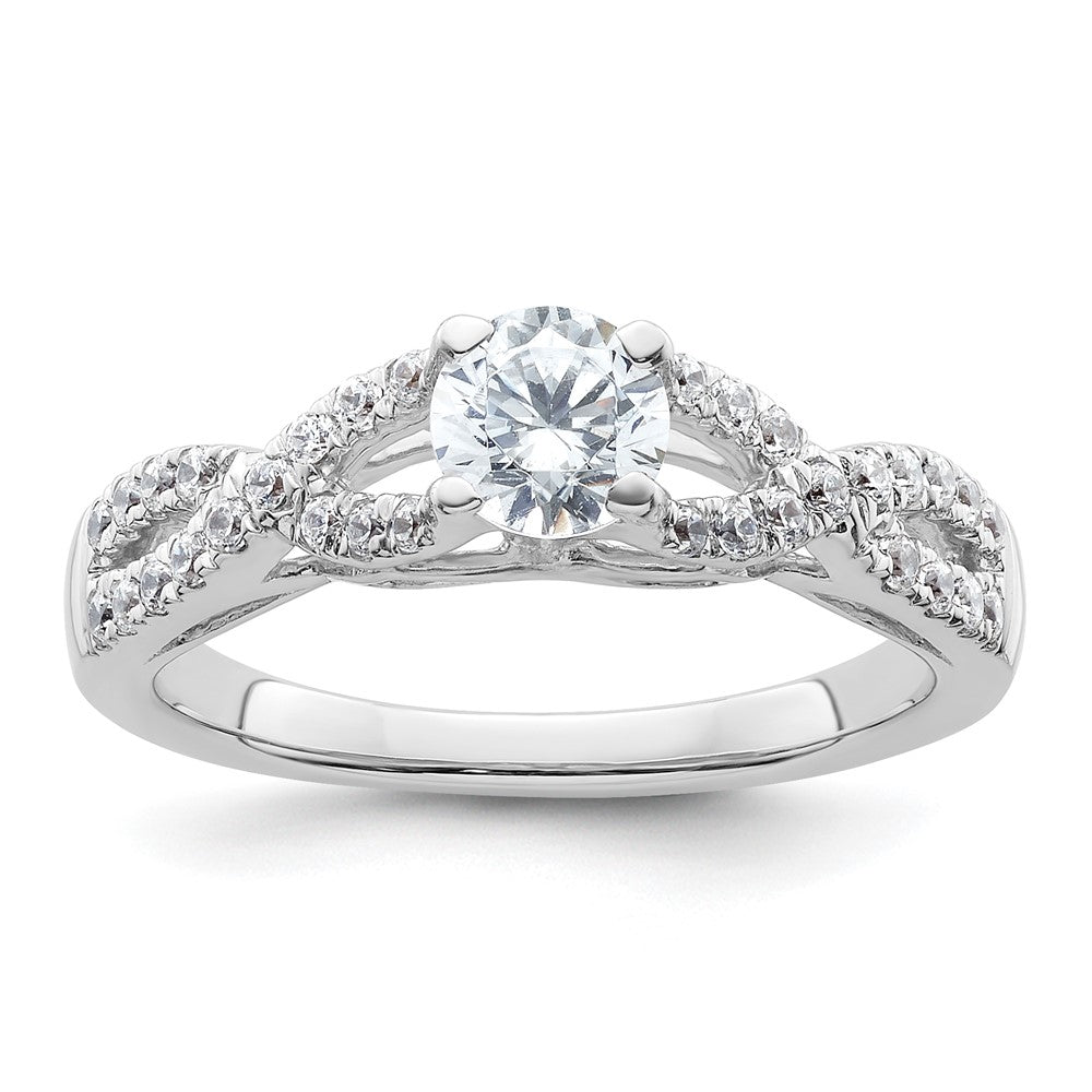Buy Exclusive 14K White Gold Criss-Cross Engagement Ring, 1/4 Carat Diamond Setting
