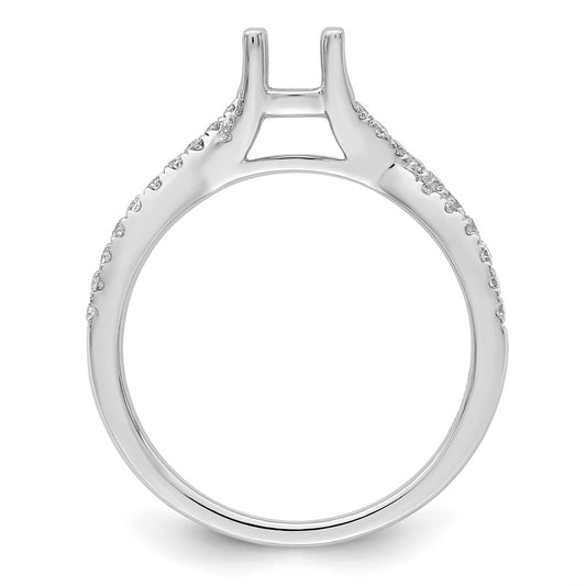 Buy Exclusive 14K White Gold Criss-Cross Engagement Ring, 1/2 Carat Center & 1/3 Carat Accents