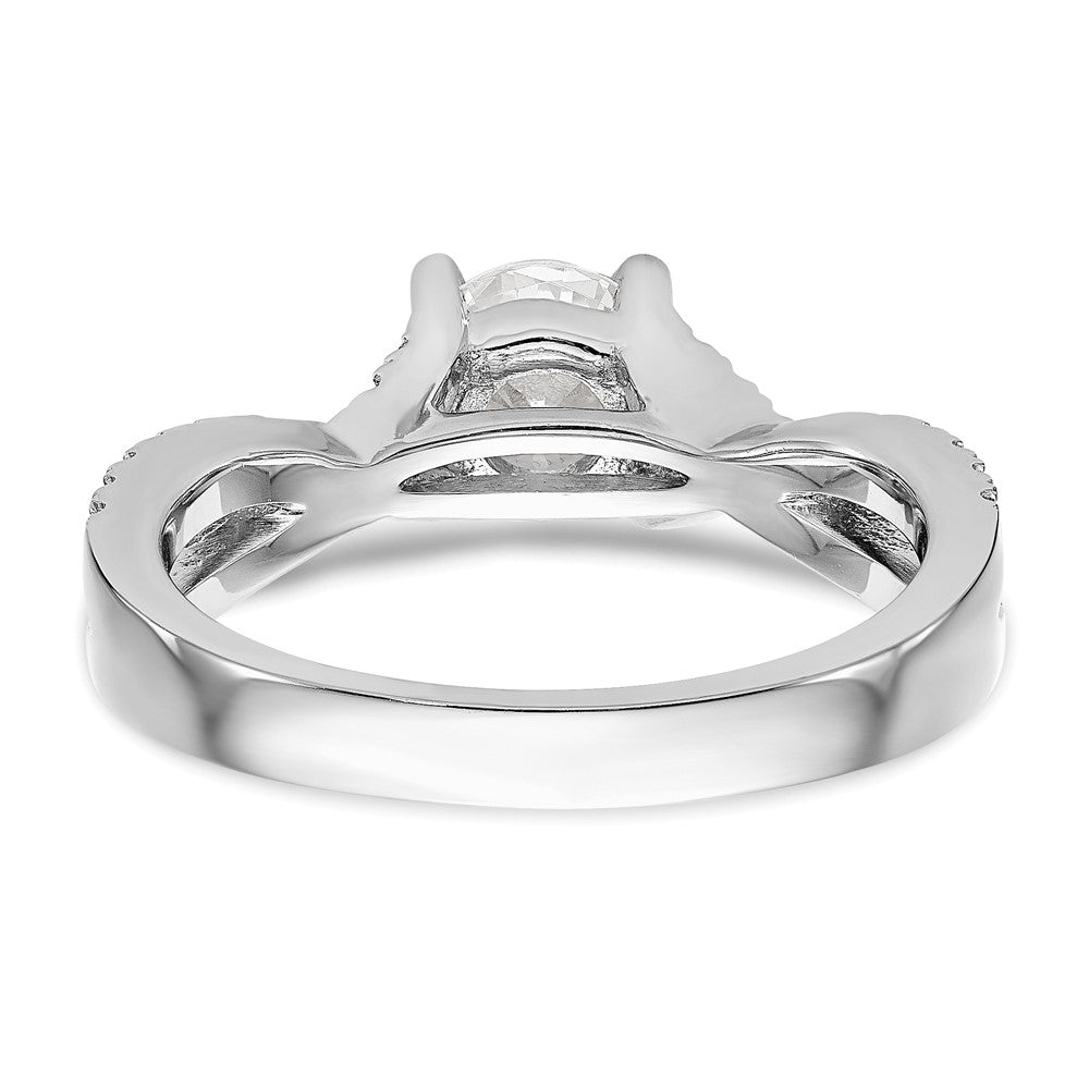 Buy Stylish 14K White Gold Criss-Cross Semi-Mount Ring, 3/4 Carat Center