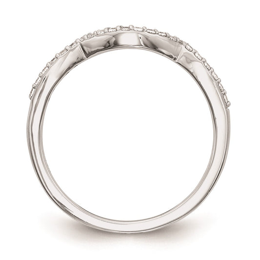 Exclusive 14K White Gold Curved Wedding Band Setting - Stylish and Affordable