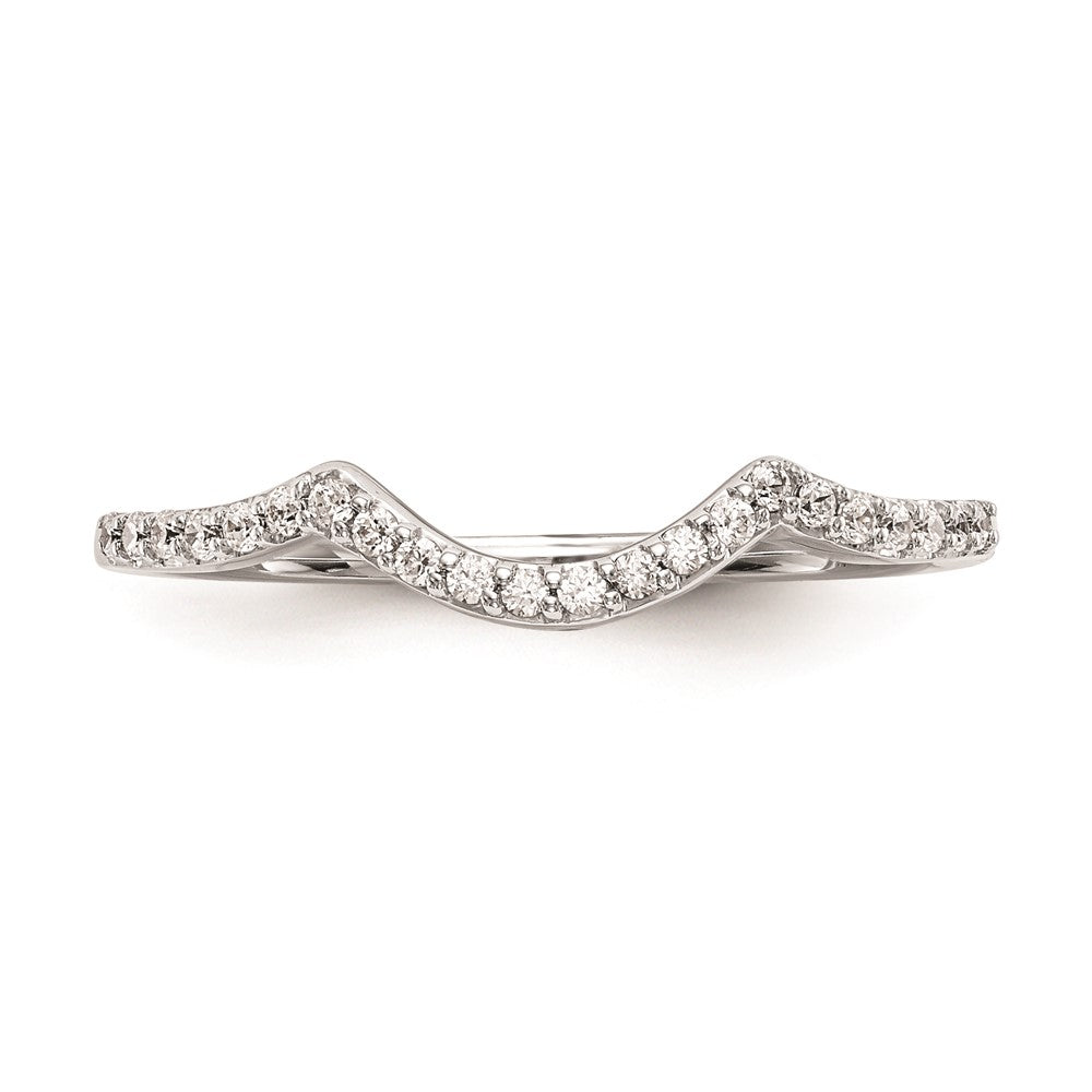 Exclusive 14K White Gold Curved Wedding Band Setting - Stylish and Affordable