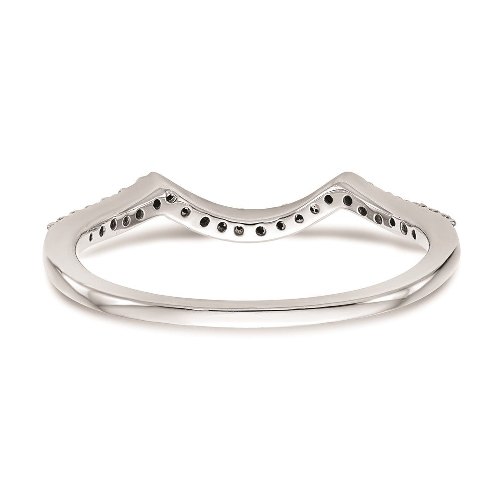 Exclusive 14K White Gold Curved Wedding Band Setting - Stylish and Affordable