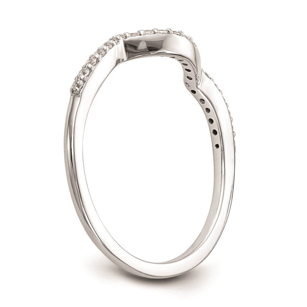 Exclusive 14K White Gold Curved Wedding Band Setting - Stylish and Affordable