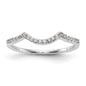 Buy Stylish 14K White Gold Contoured Wedding Band with 1/8 Carat Diamonds-1