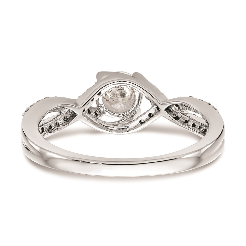 Buy Stylish 14K White Gold Round Criss-Cross Engagement Ring Setting - 0.85mm