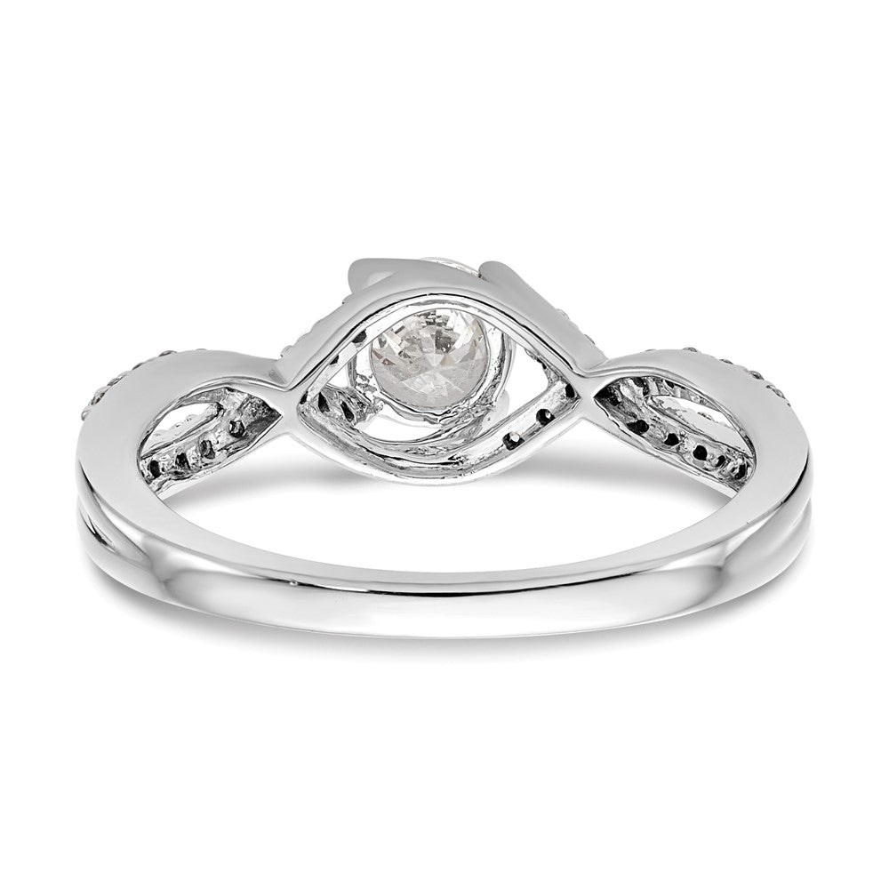 Buy Exclusive 14K White Gold Criss-Cross Semi-Mount Ring - 1/2 Carat Center
