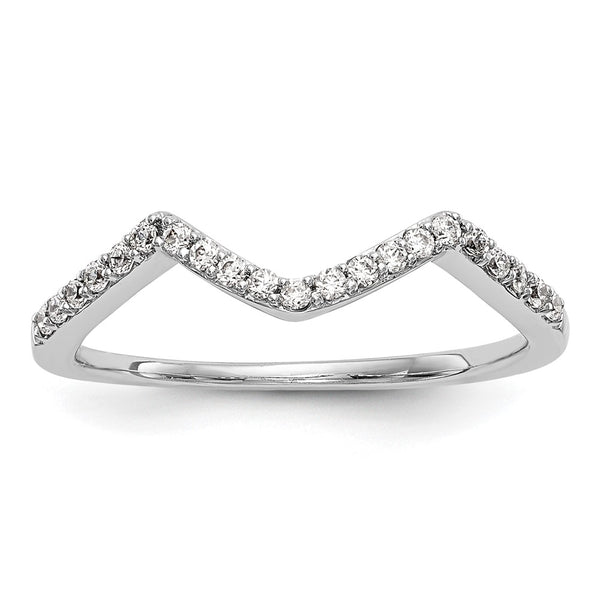 14K White Gold 1/6 Carat Diamond Wedding Band