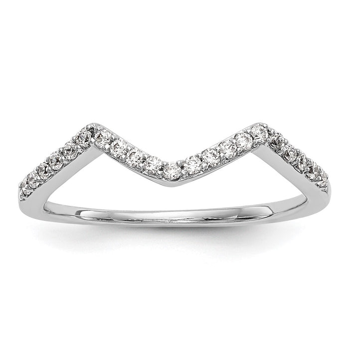 Exclusive 14K White Gold 1/6 Carat Diamond Wedding Band - Affordable Luxury-1