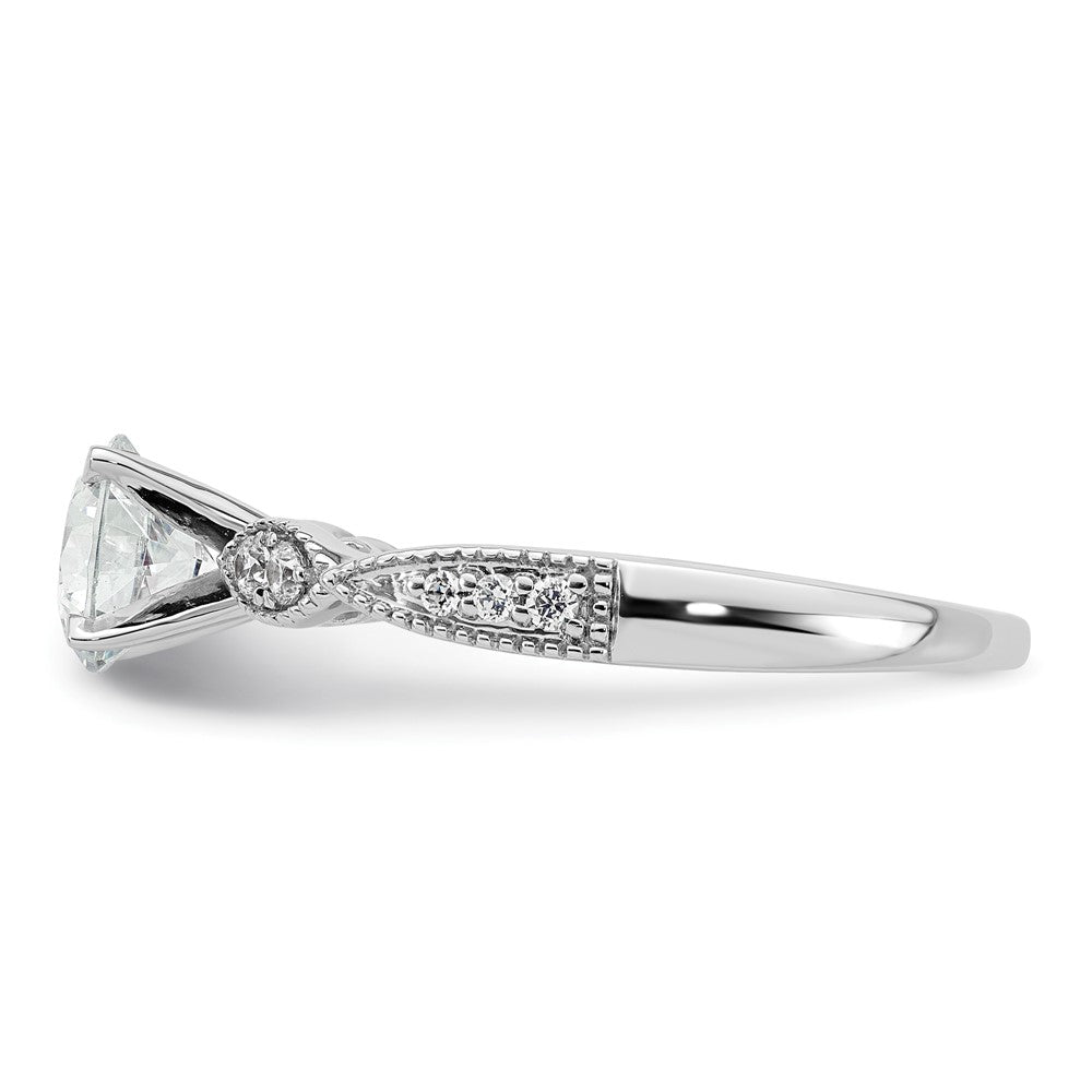 Buy 14K White Gold Criss-Cross Engagement Ring for 1 Carat Center | Stylish Value