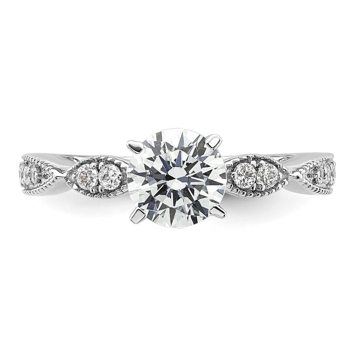 Buy 14K White Gold Criss-Cross Engagement Ring for 1 Carat Center | Stylish Value-4