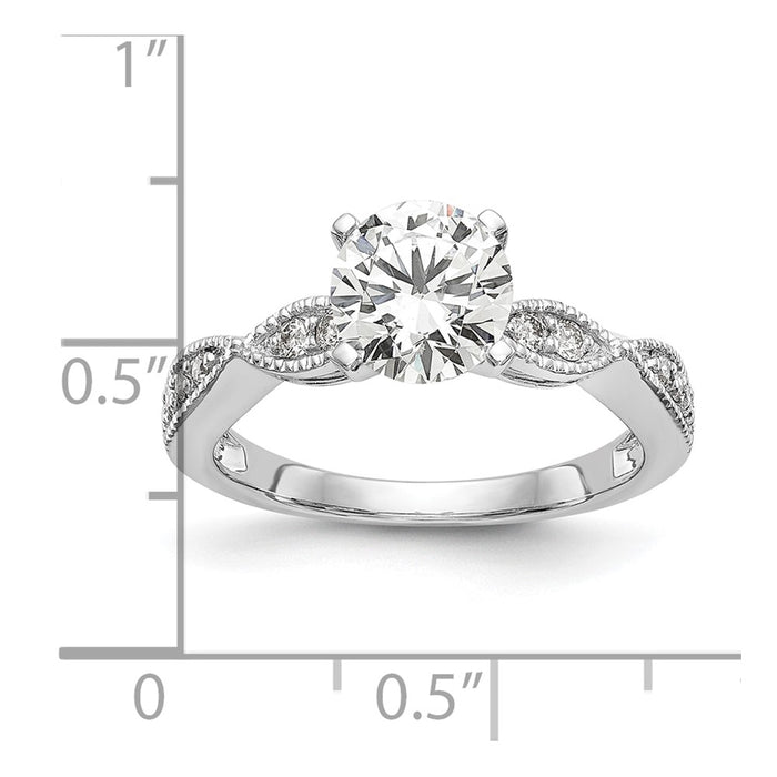 Buy 14K White Gold Criss-Cross Engagement Ring for 1 Carat Center | Stylish Value-8