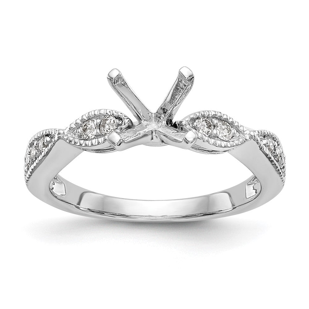 Buy 14K White Gold Criss-Cross Engagement Ring for 1 Carat Center | Stylish Value