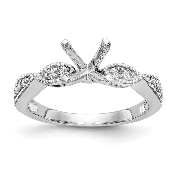 Buy 14K White Gold Criss-Cross Engagement Ring for 1 Carat Center | Stylish Value-9