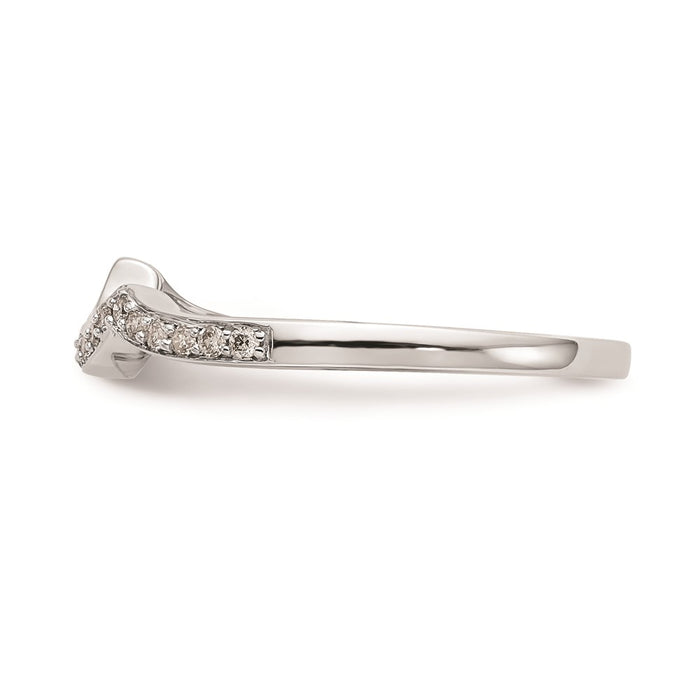 Exclusive 14K White Gold Curved Wedding Band Setting - Stylish & Affordable!-3