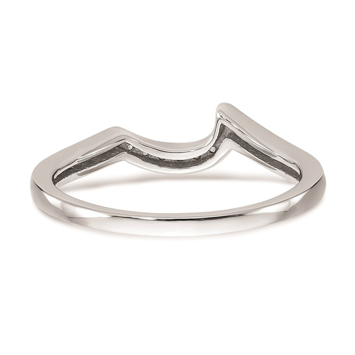 Exclusive 14K White Gold Curved Wedding Band Setting - Stylish & Affordable!-5