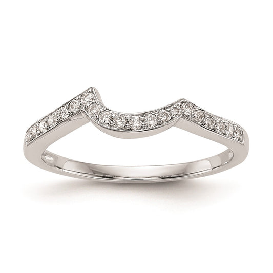 Exclusive 14K White Gold Curved Wedding Band Setting - Stylish & Affordable!