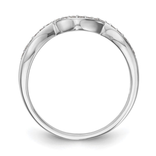 High-Quality 14K White Gold Wedding Band with 1/6 Carat Diamonds - Stylish Value!