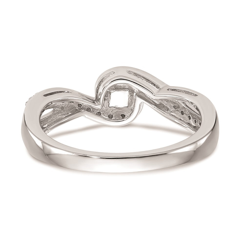 Exclusive 14K White Gold Criss-Cross Engagement Ring Setting - Stylish Design