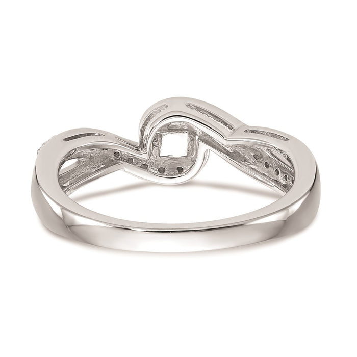Exclusive 14K White Gold Criss-Cross Engagement Ring Setting - Stylish Design-5