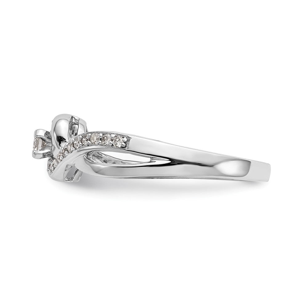 Buy Stylish 14K White Gold Criss-Cross Semi-Mount Ring with 1/6 Carat Diamond