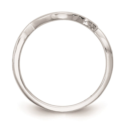 Exclusive 14K White Gold Curved Wedding Band - Stylish & Affordable Elegance