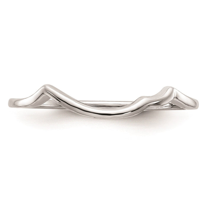 Exclusive 14K White Gold Curved Wedding Band - Stylish & Affordable Elegance-4
