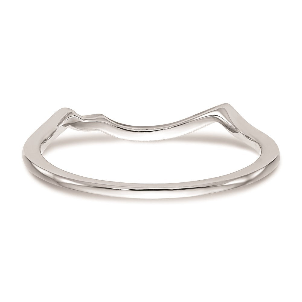 Exclusive 14K White Gold Curved Wedding Band - Stylish & Affordable Elegance